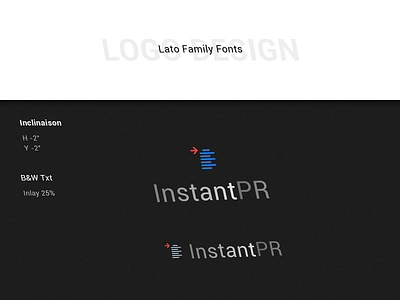 IntantPR App Logo app application brand branding desktop soft enter graphic design illustrator ai inclination internet intranet intsant logo logotype photoshop psd print designer senior designer seraphinbrice txt typo typography ui ux designer