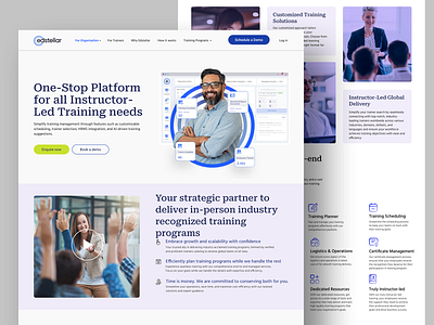 Edstellar: Website Design behavioral training branding ed tech fuctional graphic desgn organisation technical training solution upgrad web design