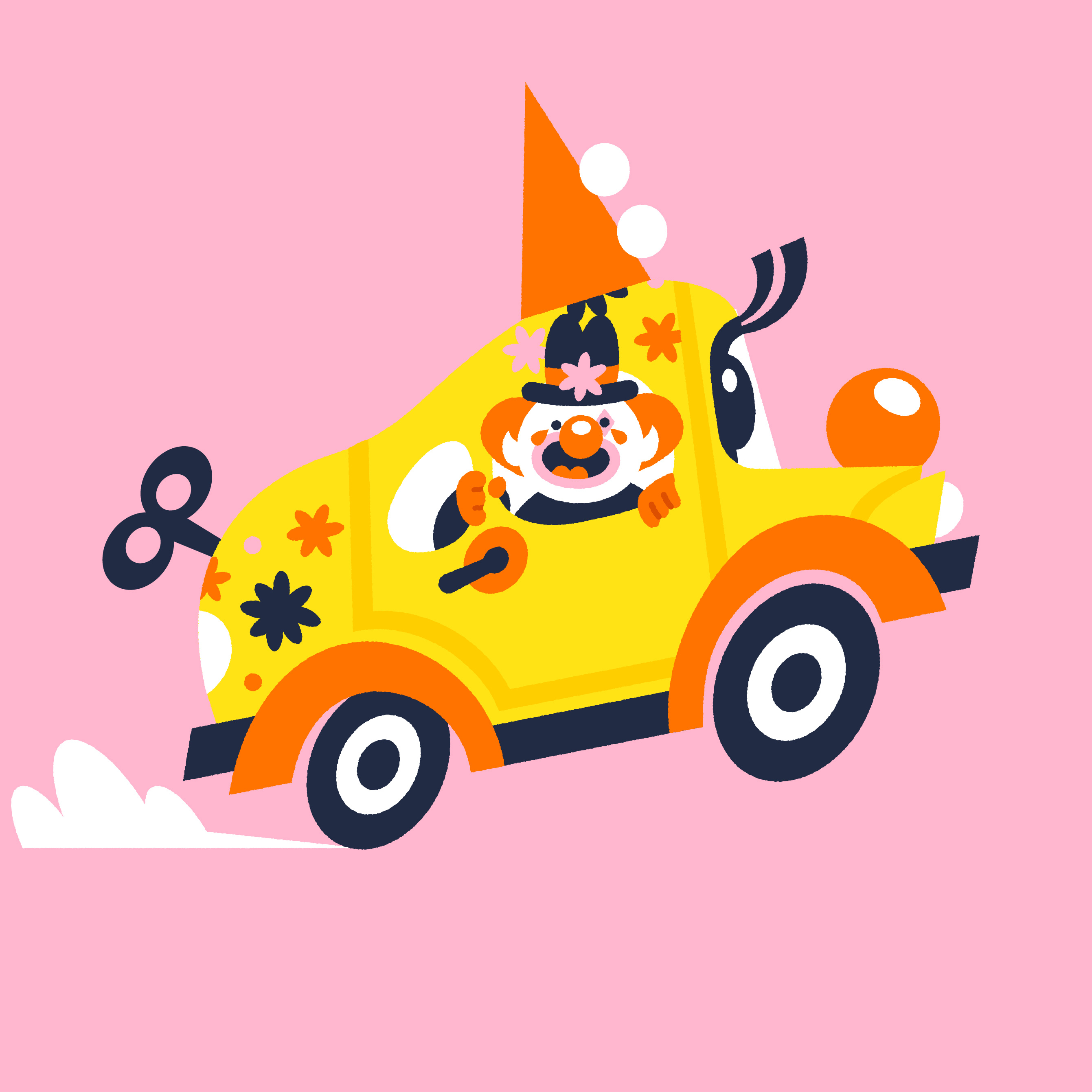 Honk Honk! clown digital art digital illustration illustration vector vector illustration