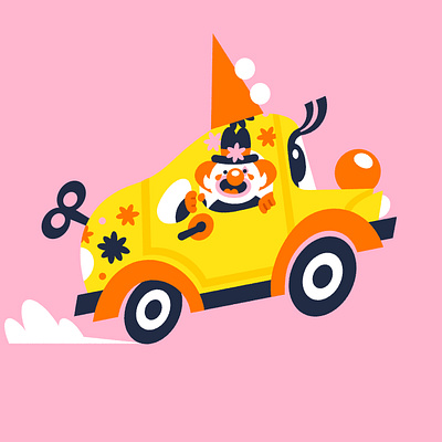 Honk Honk! clown digital art digital illustration illustration vector vector illustration