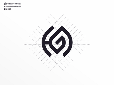 Monogram HG Logo Design awesome branding design design logo dubai enwirto graphic design icon illustration letter lettering logo logos minimal monogram