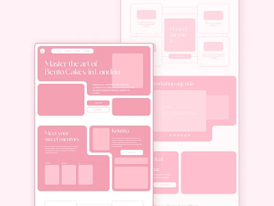 Cake Londo | Landing Page Prototype bento bentogrid branding cake concept design figma food landing landing page logo pink prototype ui user interface ux web webdesign webdesign prototype