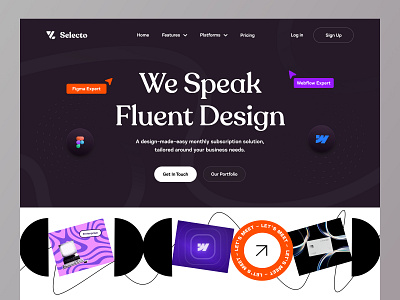 Selecto-Design Agency Website agency agency website agency website design business site company website corporate agency creative agency creative website design digital agency digital studio graphic design landing page minimal promotion ui user interface web design web page website