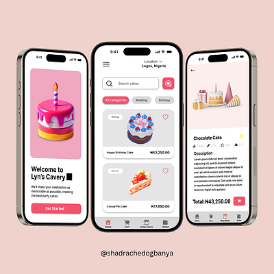 Cake App UI branding graphic design productdesign ui