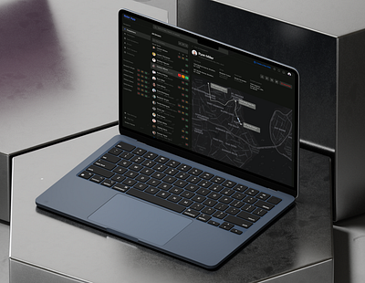 On Demand Rides Dashboard admin admin panel app dark ui dashboard gps interaction lyft map on demand product design rides rideshare taxi tracking uber ui ux web app webapp