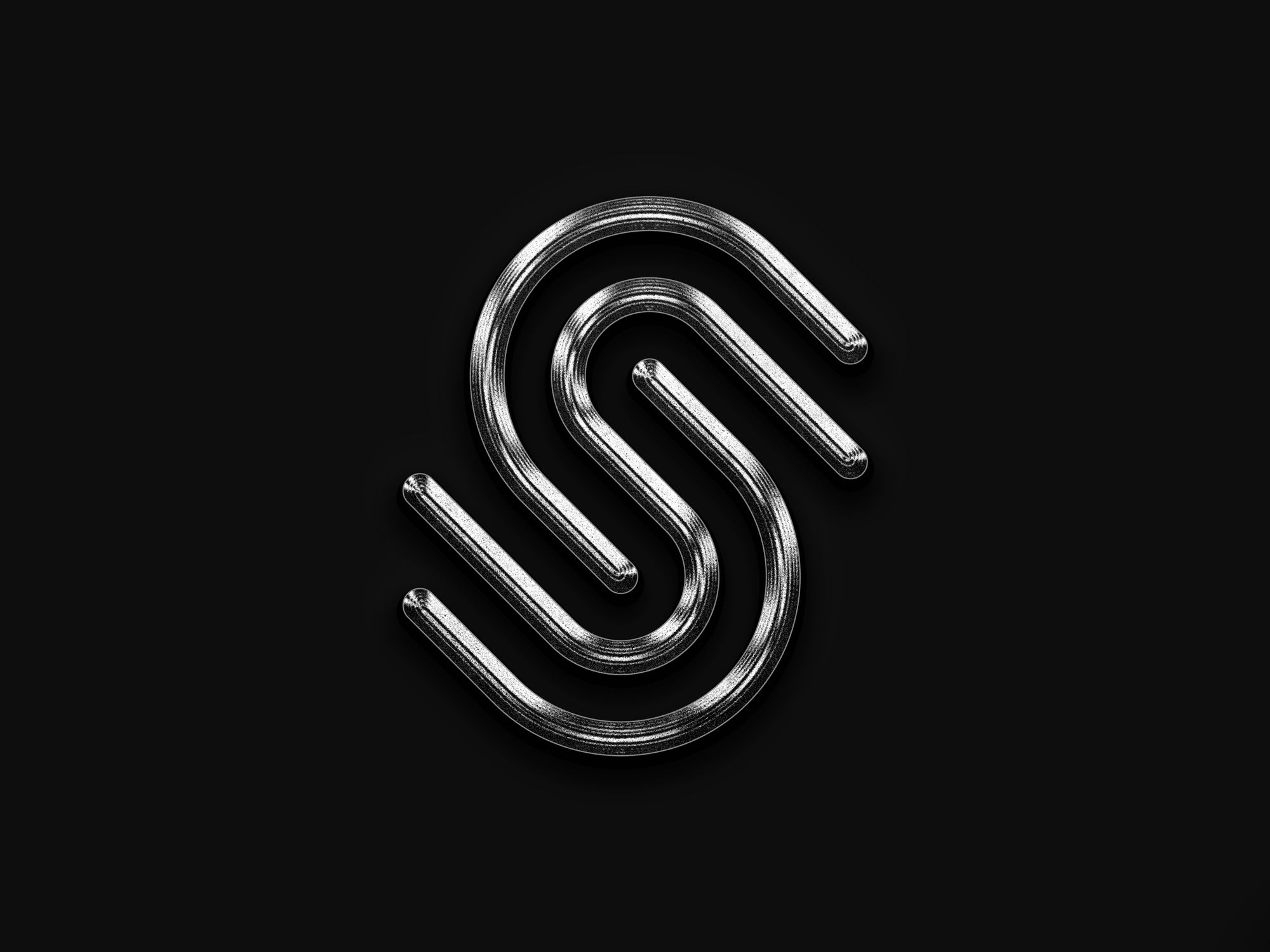 S + Fingerprint Logo 3d brand brand idn branding fingerprint icon identity letter s logo logo design logomark logotype metallic monochrome monogram symbol type typography visual identity wordmark