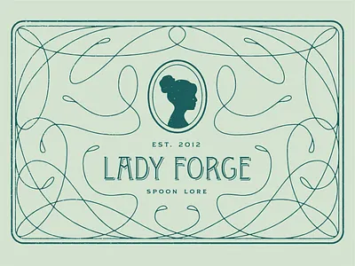 Logo Concept 1 art nouveau branding design french graphic design green illustration jewelry lettering logo restaurant ui vector victorian vintage