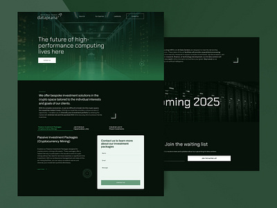 Dataprana contact us page crypto figma design investors