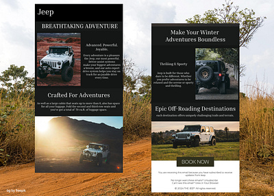 Jeep app branding cellphone app design e commerce email email design jeep logo marketing marketing email marketing email design mobile app mobile application promo social media marketing ui vehicle website