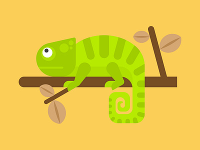 Chameleon character design digital art flat design graphic design illustration 2d print design vector art