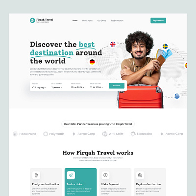 Travel Landing Page - Firqah Lab agency agency landing page design landing page tour travel travel landing page ui