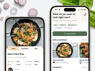 Recipe App 🍳 app design mobile recipe ui ui design ux