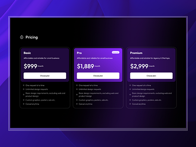 Pricing Section - Xanix Webflow Template agency agency template animation branding design figma graphic design ideapeel illustration landing page logo pricing card typography ui webflow webflow template