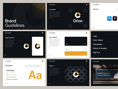Orion - Brand Guideline analytics brand guidelines branding clean design graphic design motion graphics seo ui uidesign ux uxdesign uxerflow visual identity