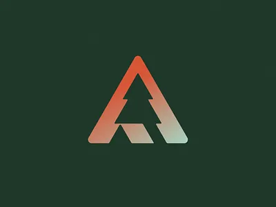 Campy camp camping design hiking logo minimal nature pine tent tree