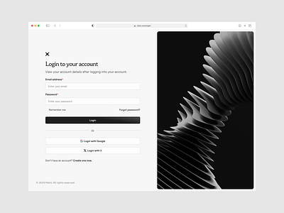 Minimal Login Page abstract branding design graphic design hero humanist landing light light mode login logo minimal typography ui ux web web design webpage