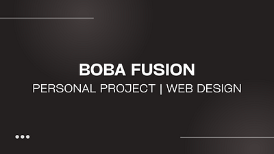 Boba Fusion (Online Store Web Design) app design design htmlcss ui ux web design