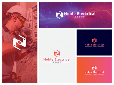 Noble Electrical Group Logo brand logo branding business logo company logo creative logo design electric company logo electric group logo electric logo electrical group logo electrician logo electricity logo logo logo design professional logo