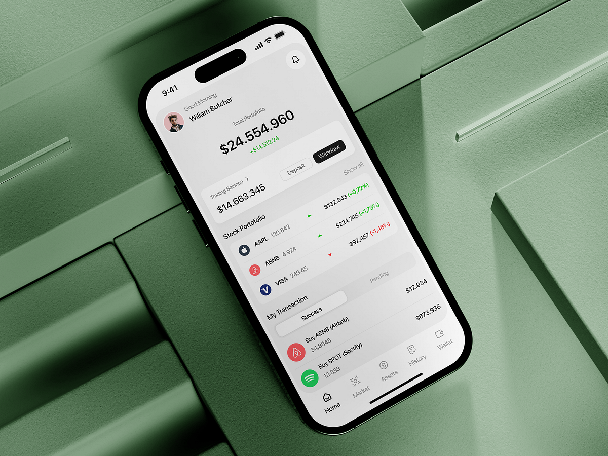 Finvest - Stock Mobile App by Nija Design for Nija Works on Dribbble