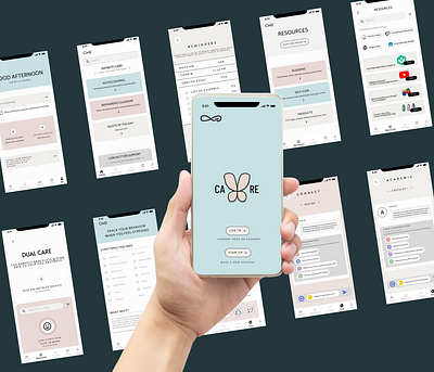 Infinite CARE (App Design) animation app design branding design logo ui ux