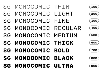 SG Monocomic Styles bold design display font fun graphic design typography