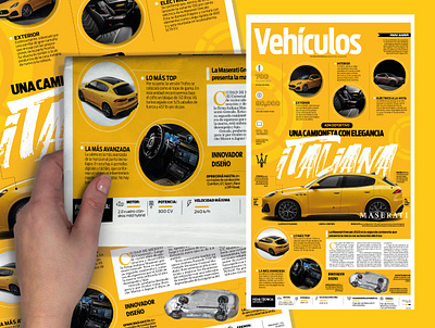 Diseño Editorial (Maserati/Articulo). branding editorial graphic design