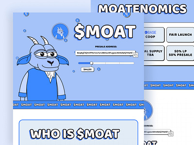 Moat | meme coin design ai base landing page meme meme coin meme coin landing page meme coin website memecoin pepe