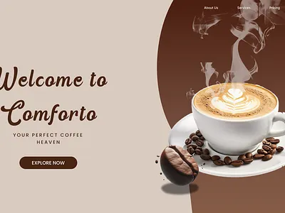 Coffee Hero Section Design Concept cafe cafe website coffee shop design hero design hero section inspiration ui