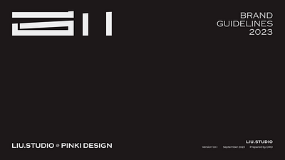 LIU.STUDIO@PINKI DESIGN brand guidelines 2023 branding graphic design logo