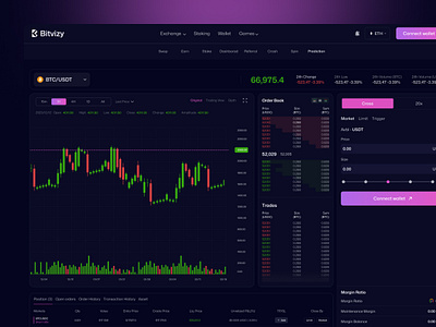 Prediction - Crypto Dashboard ai crypto crypto wallet cryptocurrency dark mode dashboard exchange financial modern p2p prediction product design stats trade trading uiux web app