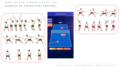 Badminton Battle 2021: HTML5 Game Experience graphic design ui