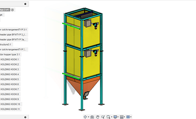 Industrial Boiler Economizer 3D CAD design 3d cad 3d cad design 3d cad model 3d modeling cad model cad modeling design fusion 360 industrial 3d design industrial design mechanical design solidworks