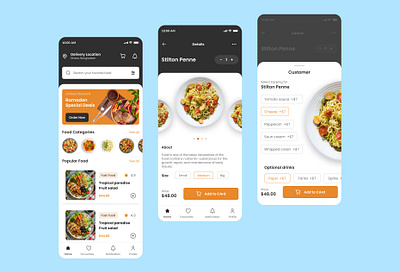 Food delivery App app design figma food delivery app ui ux