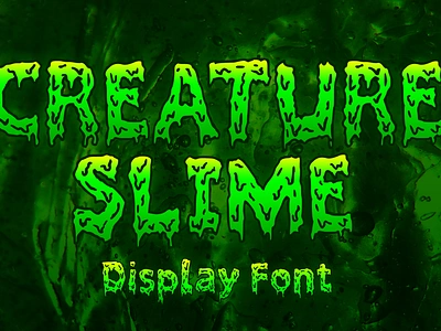 Creature Slime Font cartoon comic design display font font font design graphic graphic design hand drawn font hand drawn type hand lettering handwritten headline lettering logotype text type design typeface typeface design typography