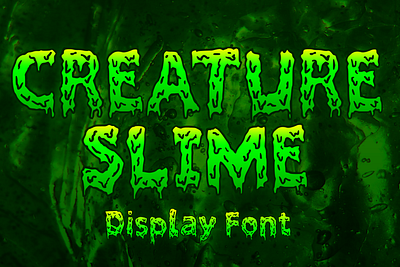 Creature Slime Font cartoon comic design display font font font design graphic graphic design hand drawn font hand drawn type hand lettering handwritten headline lettering logotype text type design typeface typeface design typography