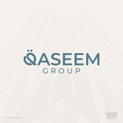 Qaseem Qasem Arabic Logo Design | شعار عربي لوقو لوجوقاسم arabic art arabic calligraphy arabic lettering arabic logo arabic logos arabic logotype arabic typography calligraphy islamic art islamic logo islamic quotes islamic wall art logo arabic logo muslim muslim art qaseem qasem qasim qosim