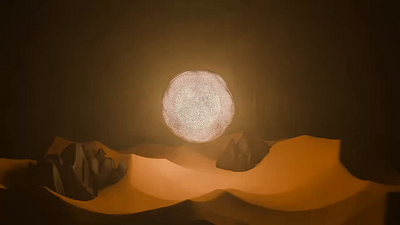 Dune with Glowing BDO 3d animation