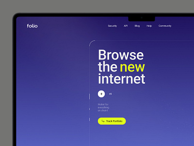 Folio - Crypto wallet for everything onchain crypto finance financial fintech landing page saas ui uidesign uikit ux uxdesign web web design website