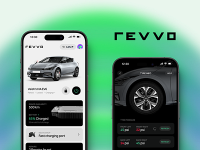 Revvo Control - Vehicle Management Solution app design control management mobile remote ui uiux ux design vehicle watch