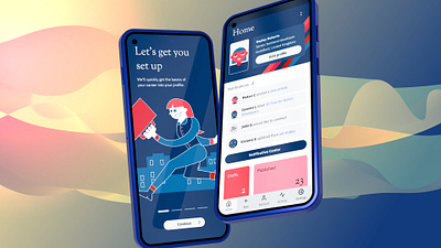 SeeVee, career and business connection app 3d app mobile ui