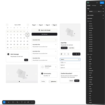 Working on a new mono-styled UI kit in Figma branding design design system figma interface ui ui kit ux