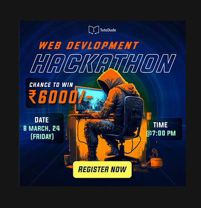 Web Hackathon Poster animation graphic design logo motion graphics