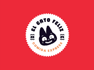 🥘El Gato Feliz - Food Delivery 🥘 animal art branding cat delivery design express food food delivery food truck graphic design illustration logo mexican pet restaurant spanish urban