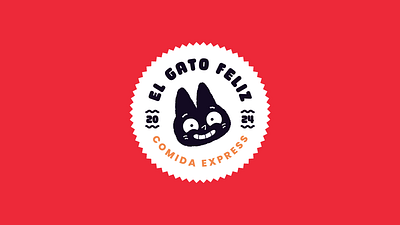 🥘El Gato Feliz - Food Delivery 🥘 animal art branding cat delivery design express food food delivery food truck graphic design illustration logo mexican pet restaurant spanish urban