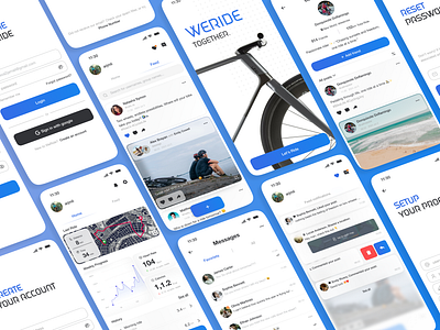 Weride - biking community case study interactive design login form mobile mobile design product design social media style guide ui ux