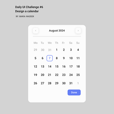 Daily UI Challenge #6 Design a calendar daily ui challenge dailyui ui