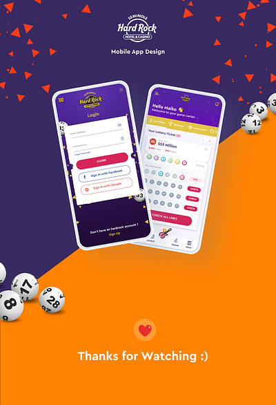 HR Lotto Mobile App Design branding casino design game game center graphic design illustration logo lottery lotto mobile app mobile application power ball ui ux