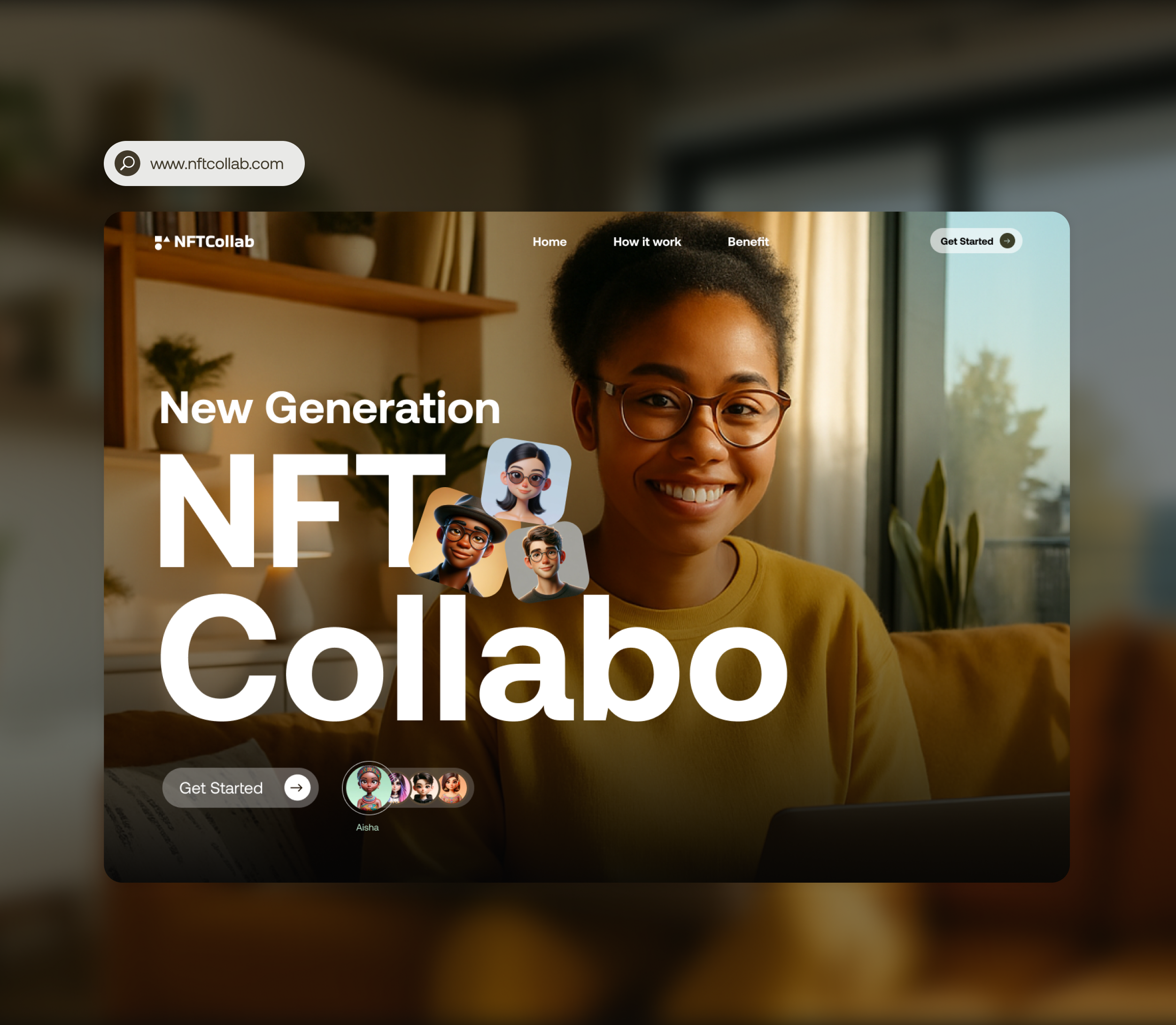 NFT Collection Landing Page Design agency app branding crypto design illustration lagos landing page logo nft nft landing page nigeria product design tech education ui ui design ux design web3