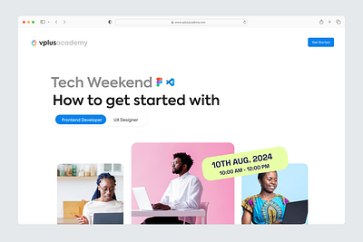 Landing Page Design agency app branding design illustration lagos landing page logo nigeria product design tech education ui ui design ux design