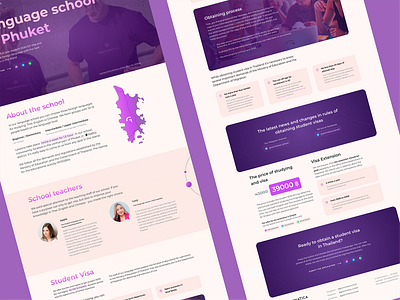 Grammatica Language school — Landing Page Design clean design design education figma landing page ui ui design webdesign